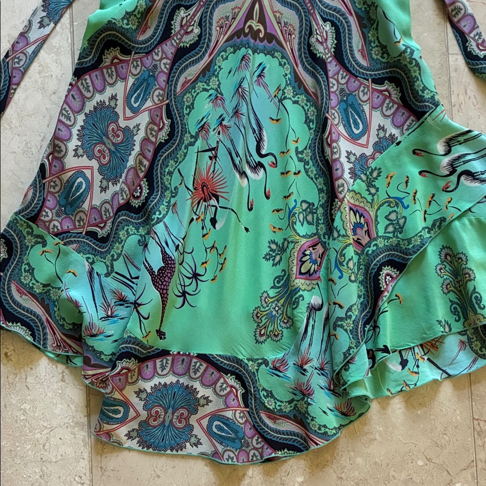 Etro Green Paisley beautiful Dress🌺💗 - Picture 3 of 8
